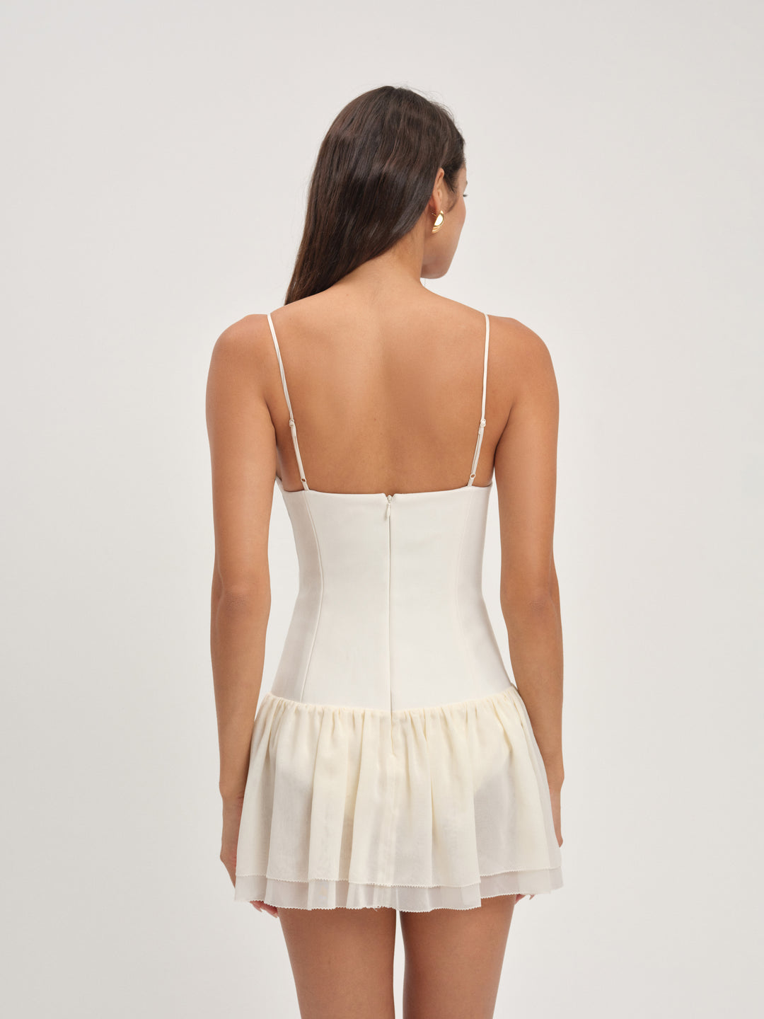 Josie Micro Mini Dress — Cream - Image 3