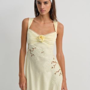Claudia Mini Dress — Yellow
