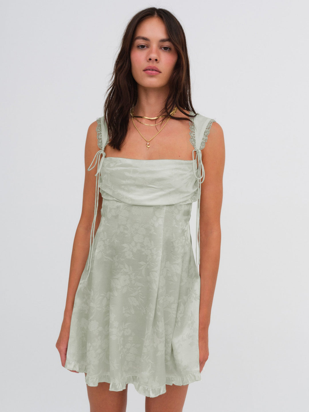 Holland Mini Dress — Green
