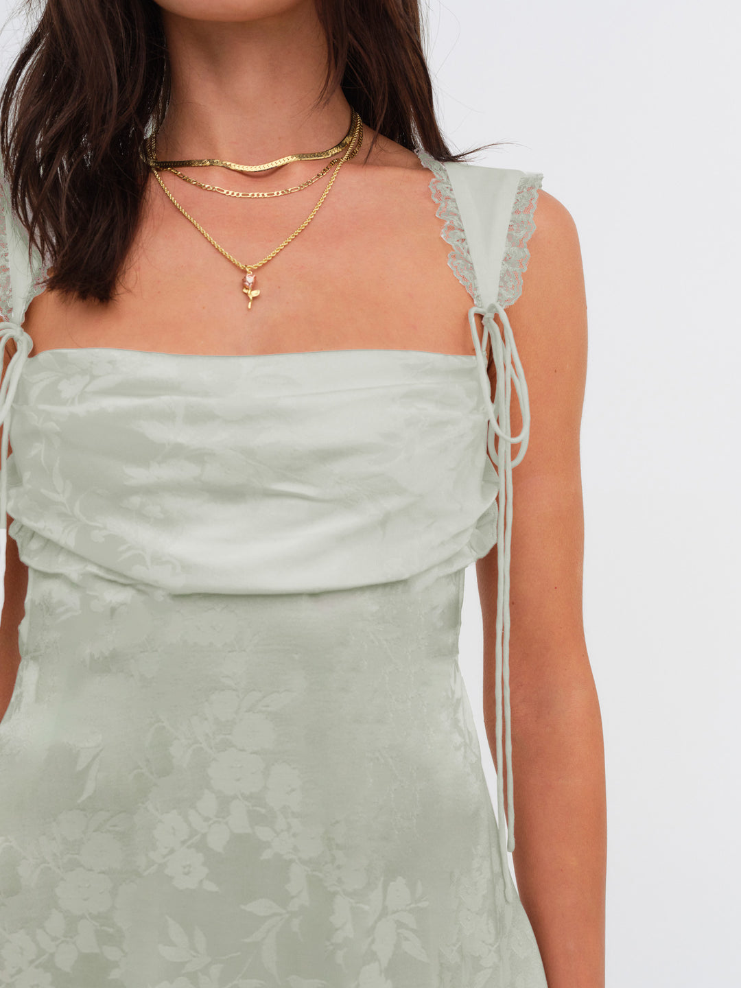 Holland Mini Dress — Green - Image 3