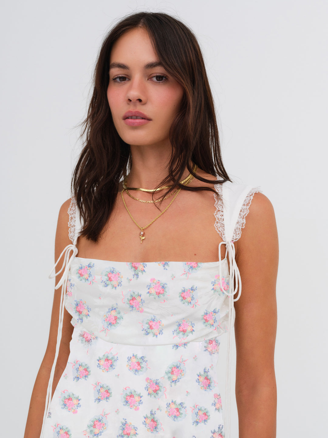 Holland Mini Dress — Doily Bouquet - Image 3