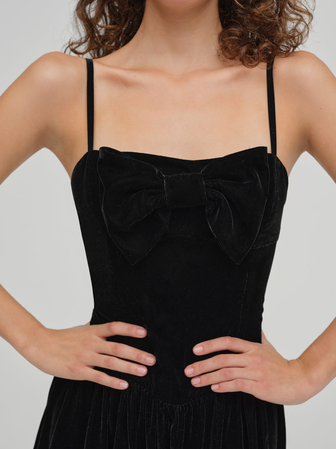 Martini Velvet Mini Dress — Black - Image 2