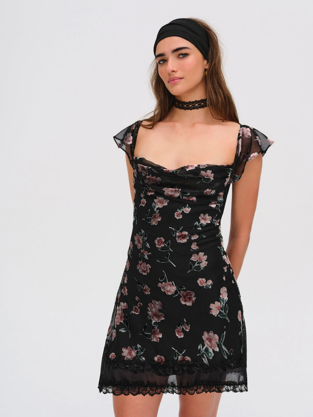 Aigrette Mini Dress — Black - Image 3