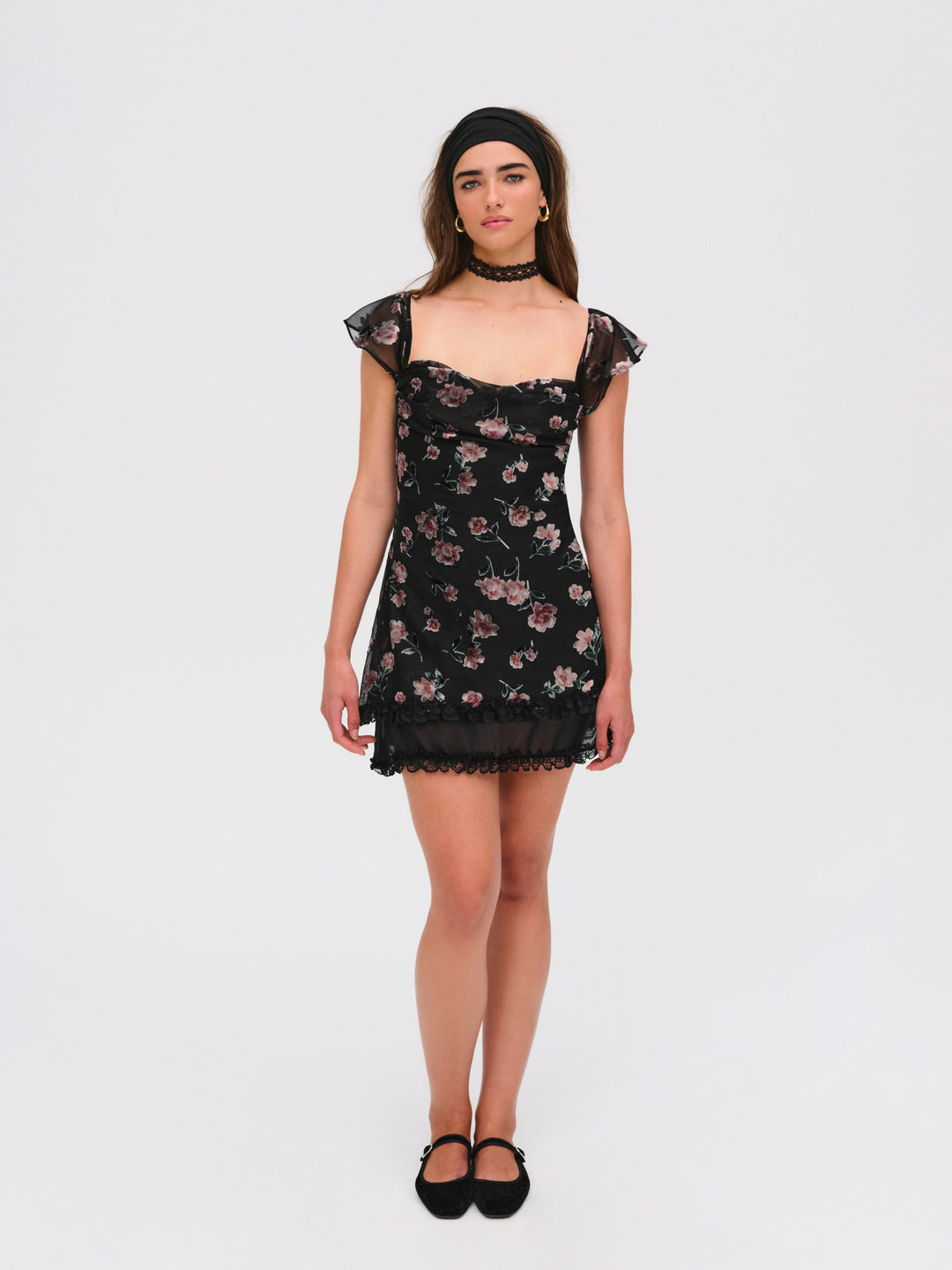 Aigrette Mini Dress — Black - Image 5