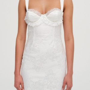 Allira Lace Mini Dress — White