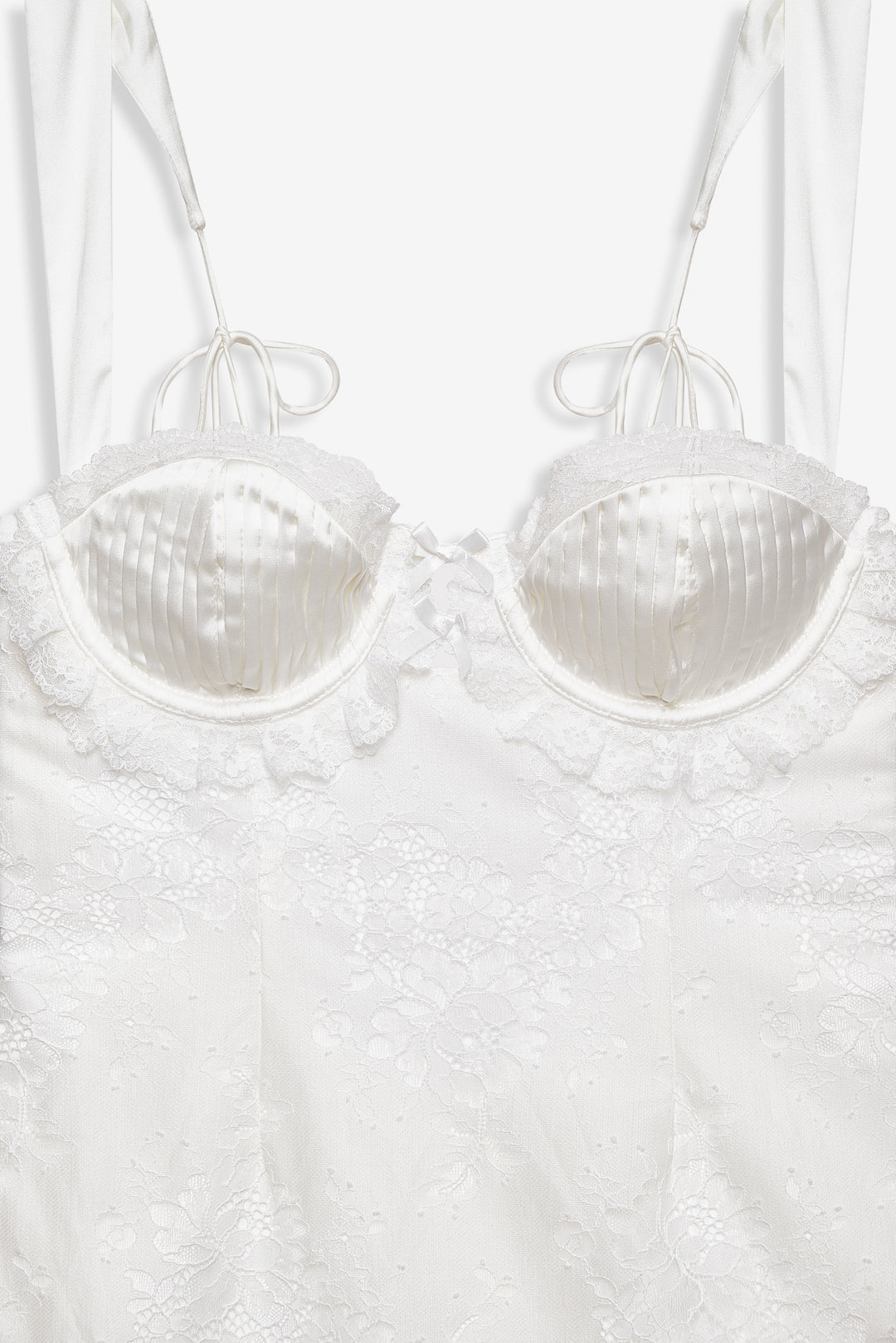 Allira Lace Mini Dress — White - Image 6