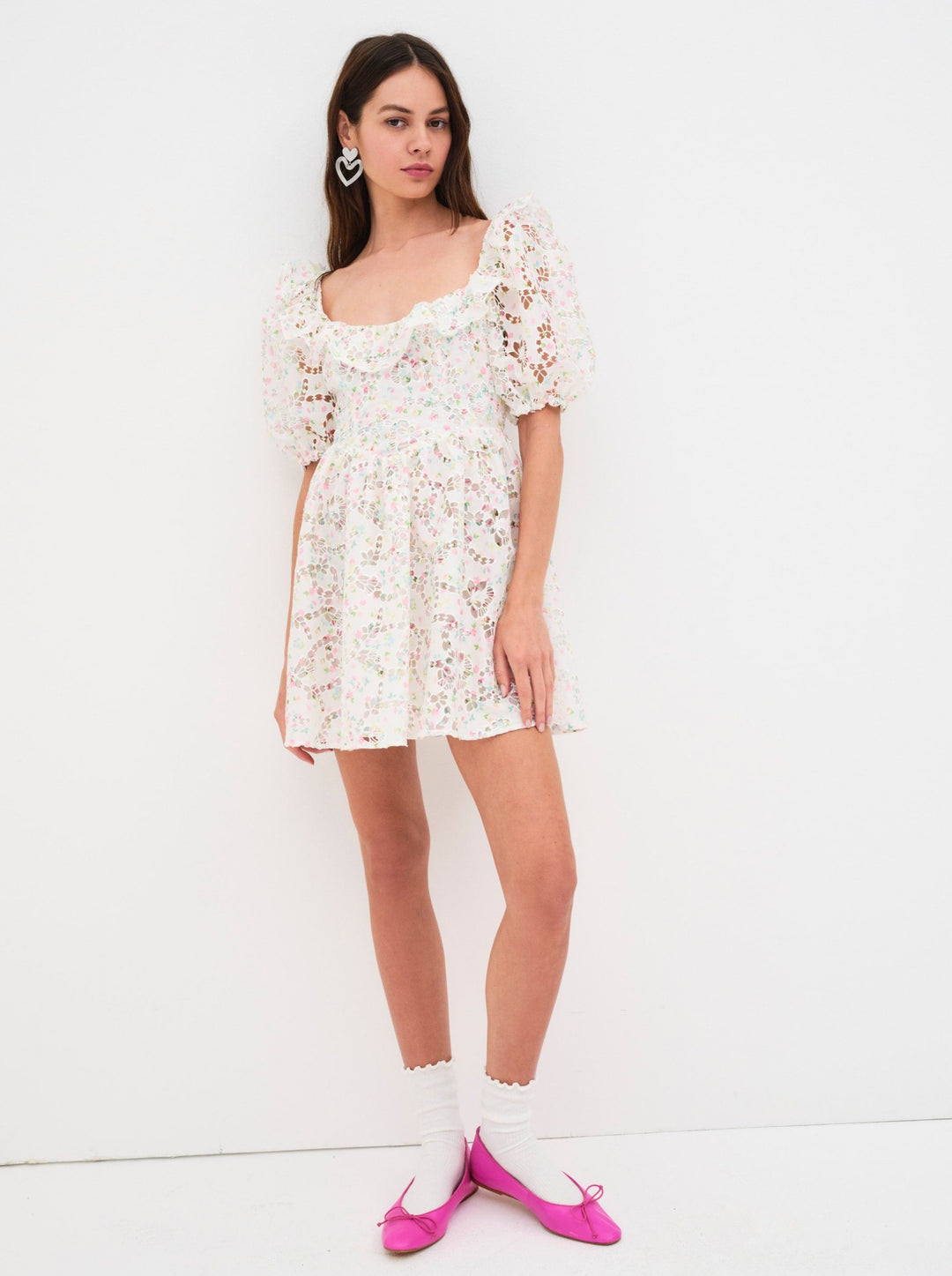 Magnolia Mini Dress — White - Image 3