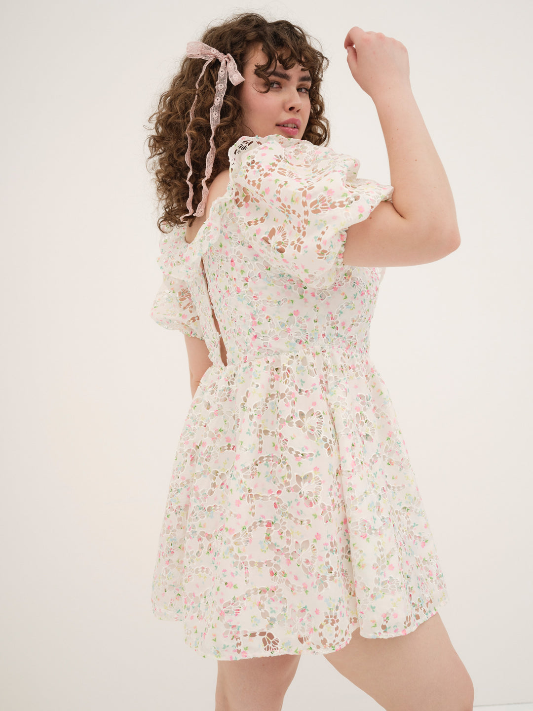 Magnolia Mini Dress — White - Image 6