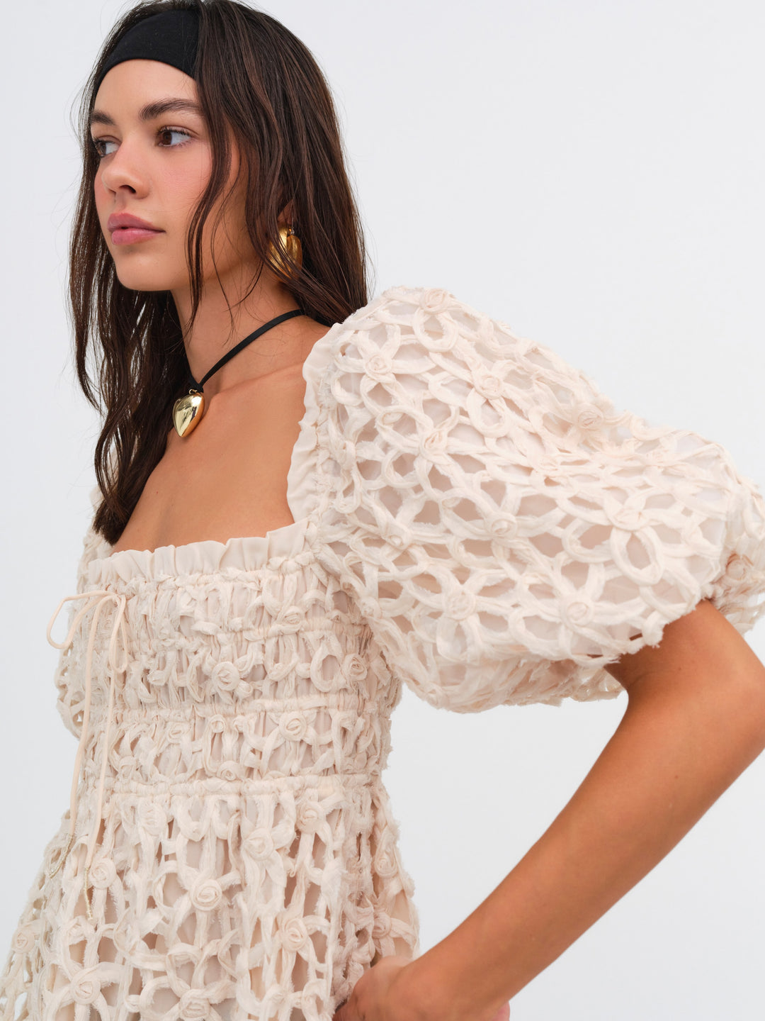 Brooke Mini Dress — White - Image 2