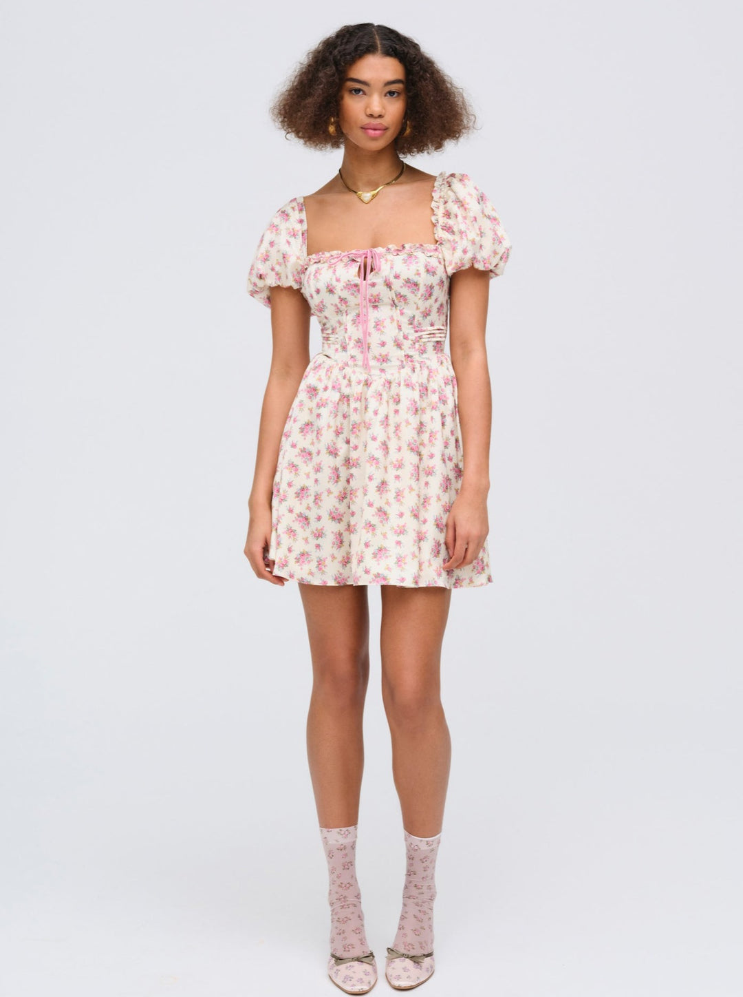 Etienne Mini Dress — Pink - Image 3