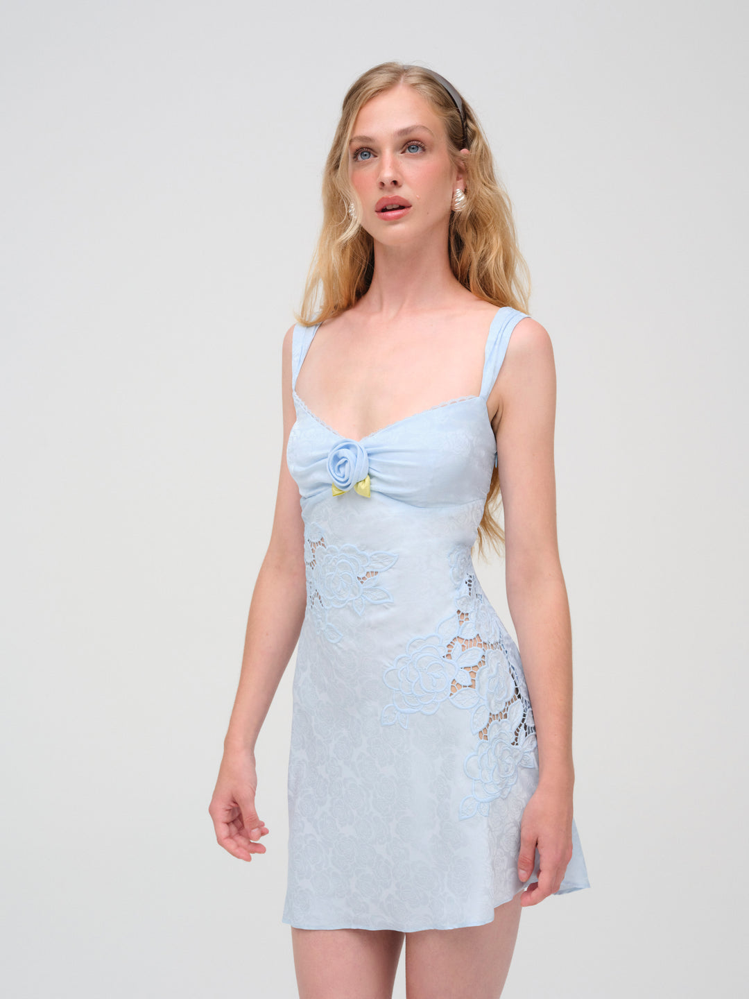 Claudia Mini Dress — Blue - Image 3