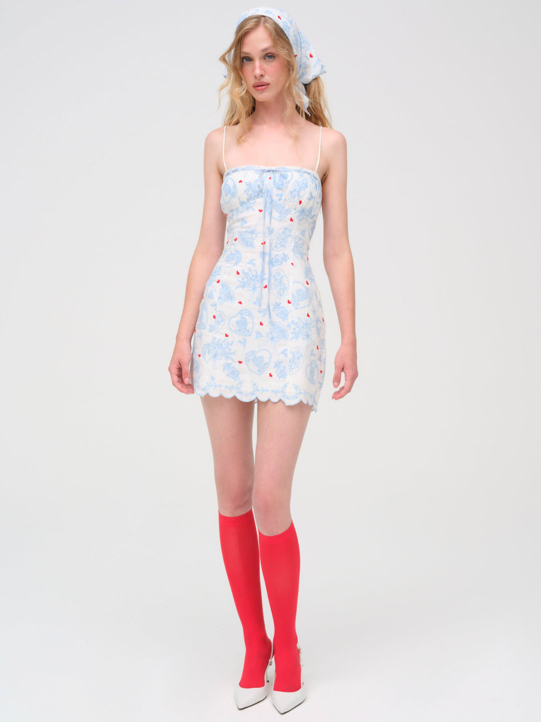 Claire Mini Dress — White - Image 3
