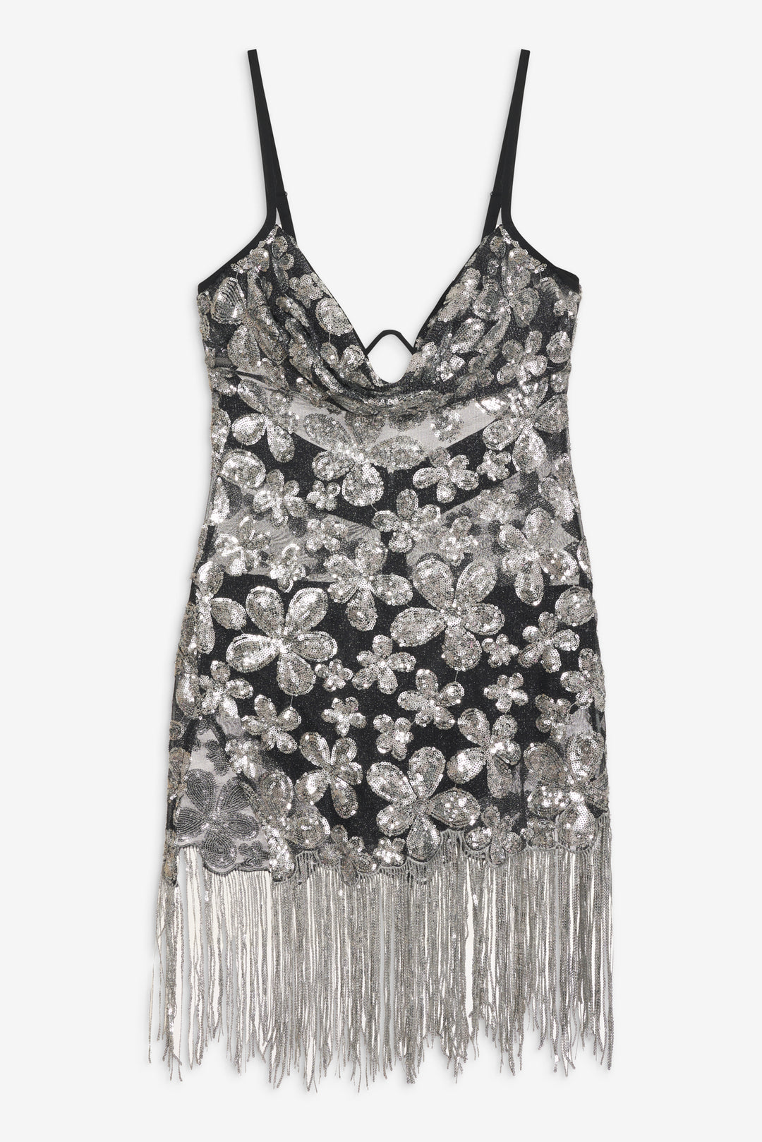 Colette Mini Dress — Silver - Image 4