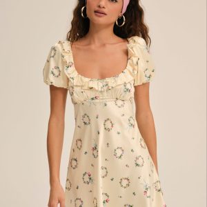 Jaida Mini Dress — Yellow