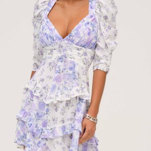 Rosalyn Mini Dress — Purple