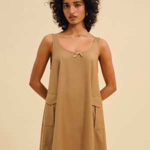 Elanah Mini Dress — CAMEL