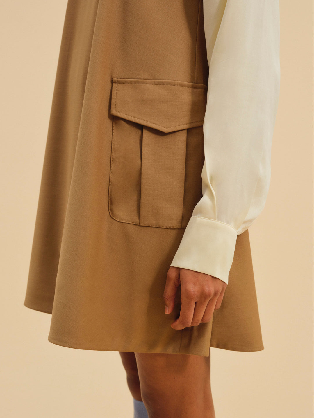 Elanah Mini Dress — CAMEL - Image 2