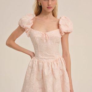 Florence Mini Dress — Peach