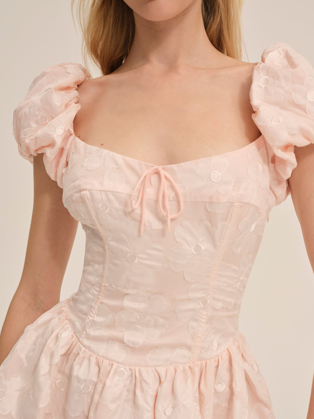 Florence Mini Dress — Peach - Image 3