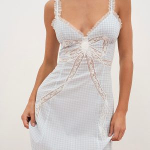 Bluebell Gingham Midi Dress — Blue