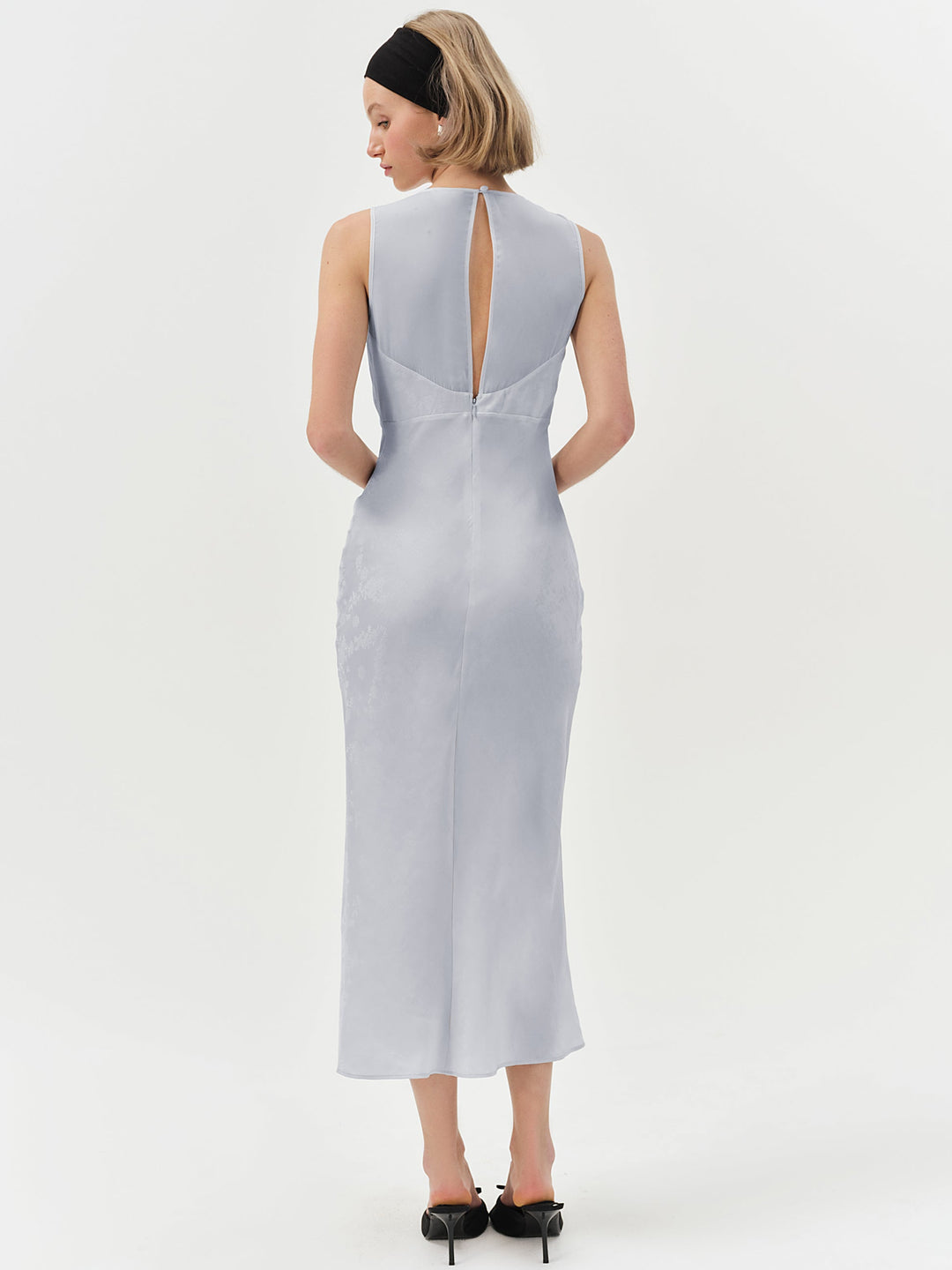 Madalie Midi Dress — Blue - Image 2