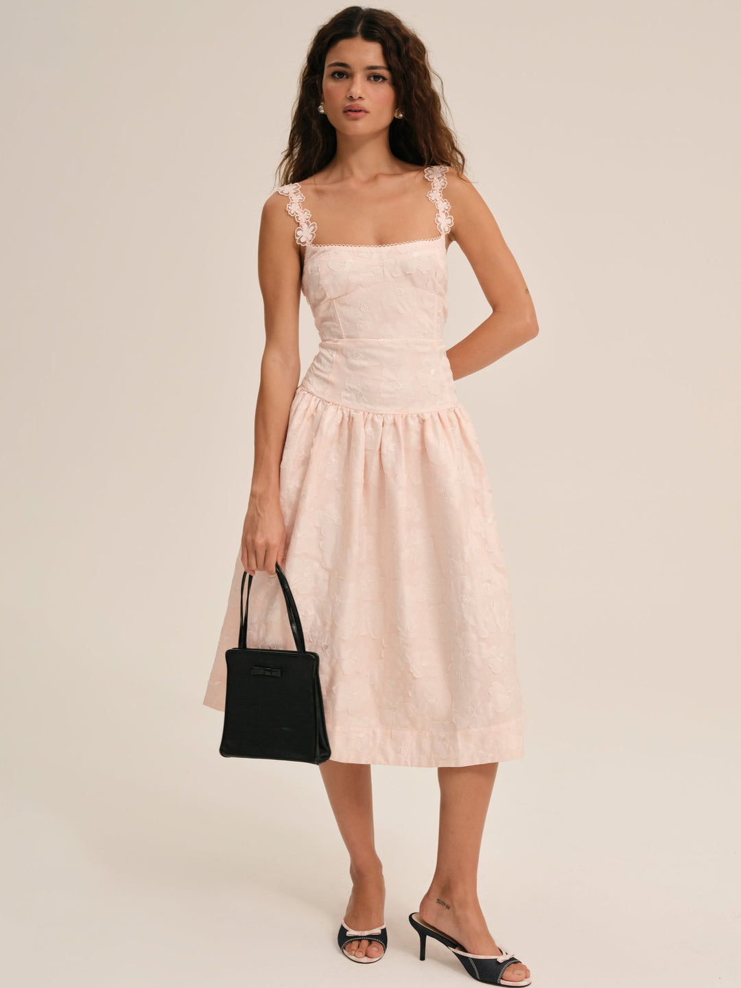 Florence Midi Dress — Peach - Image 4