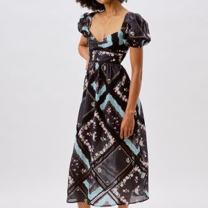 Margaret Midi Dress — Black