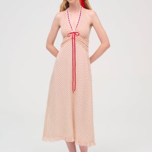Love Dot Midi Dress — Cream