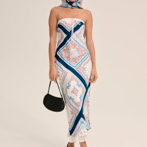 Daisy Mae Midi Dress — Blue