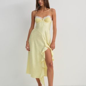Chania Midi Dress — Yellow