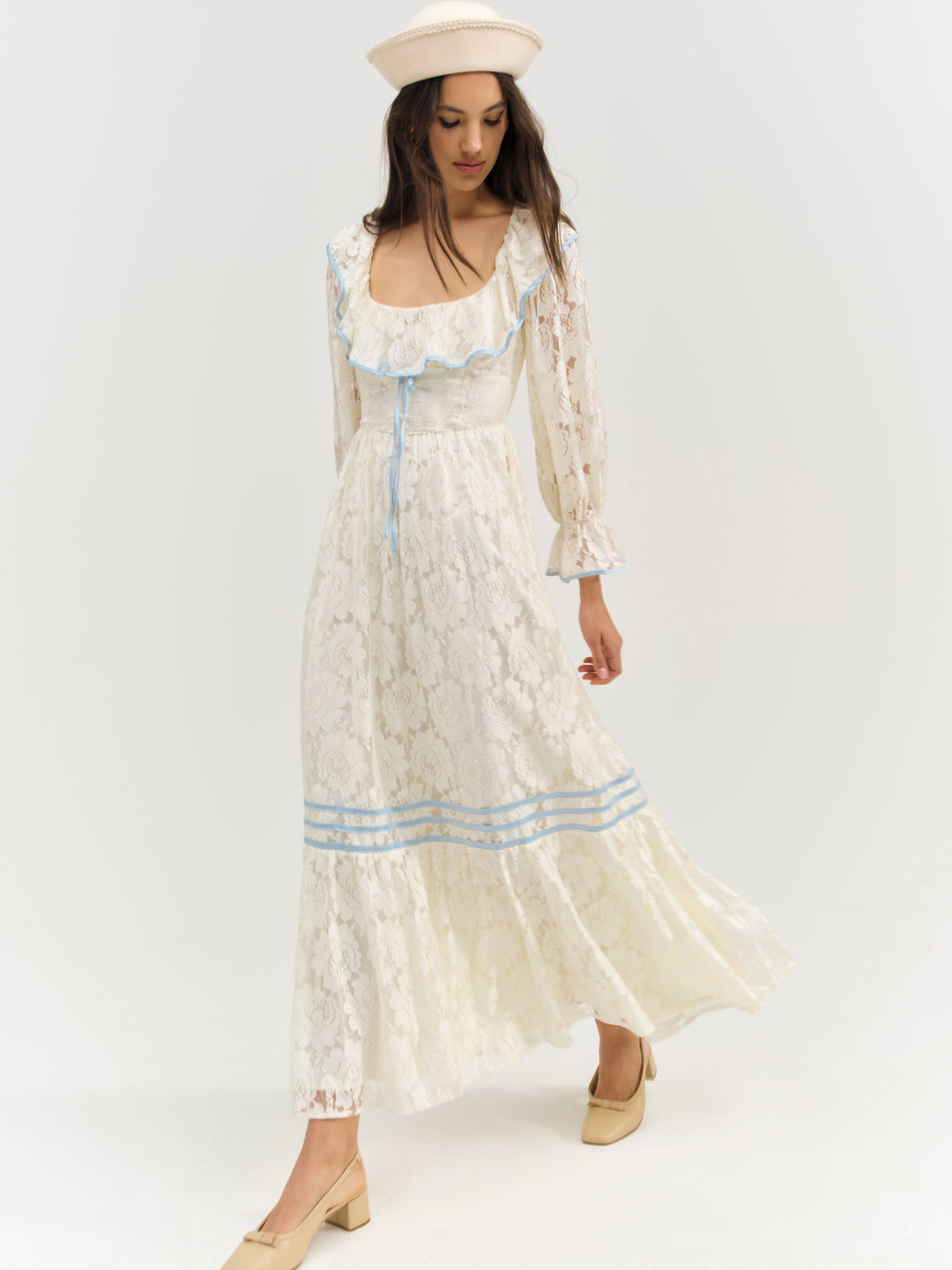 Severine Maxi Dress — Cream - Image 2