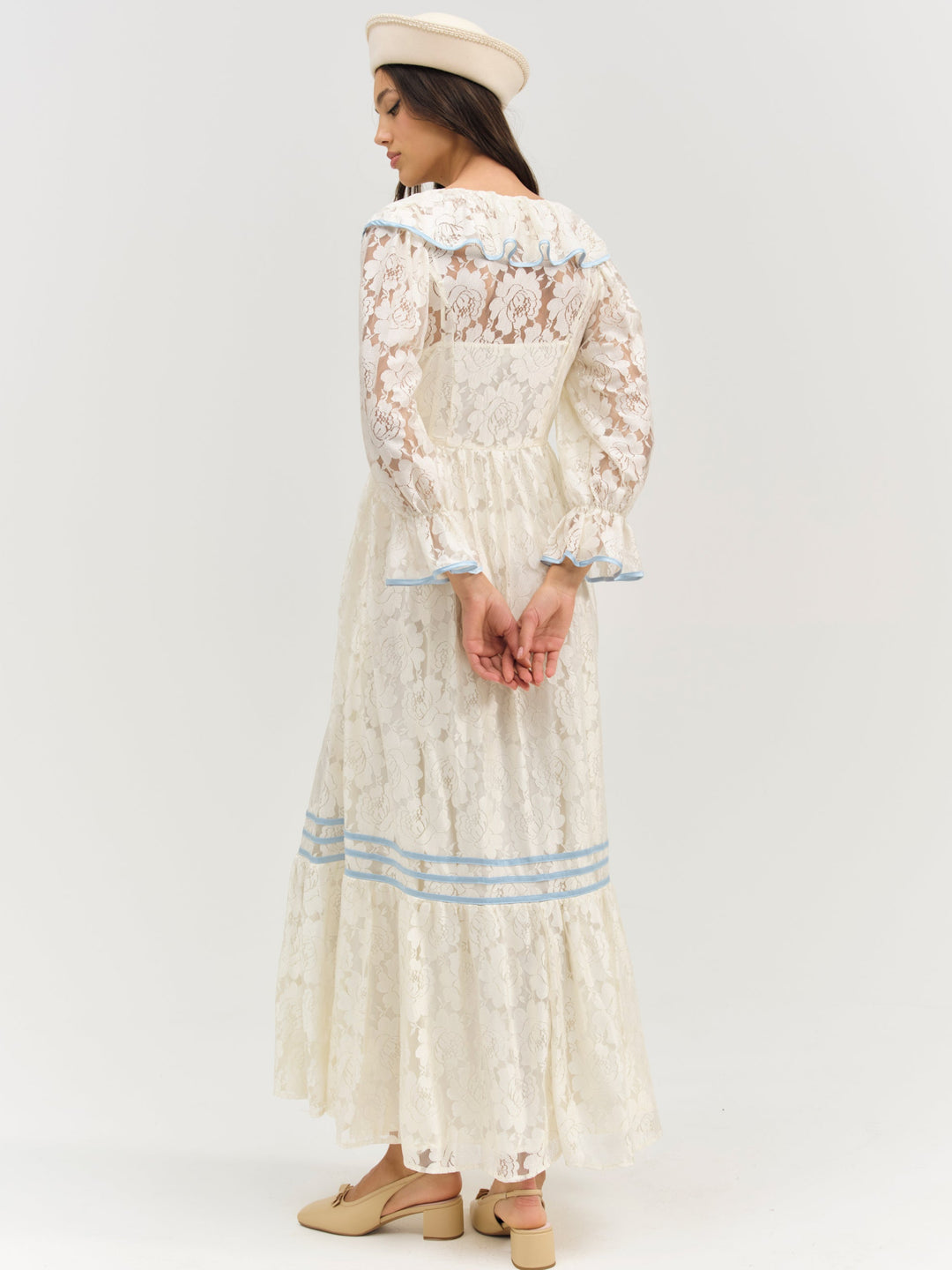 Severine Maxi Dress — Cream - Image 3