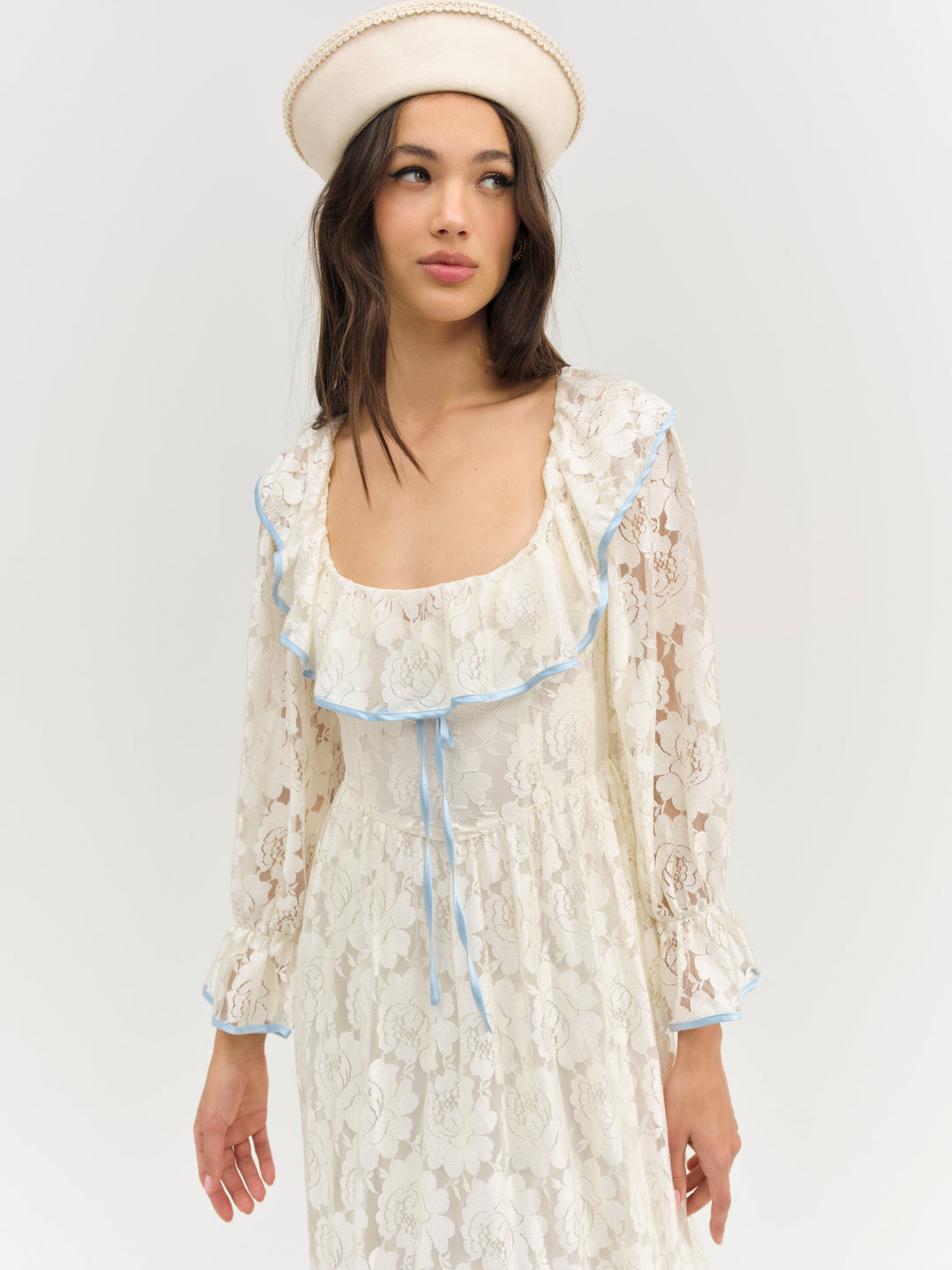 Severine Maxi Dress — Cream - Image 4