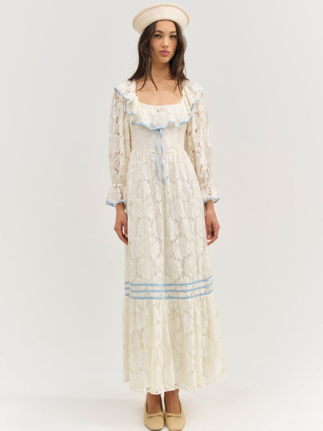 Severine Maxi Dress — Cream - Image 5