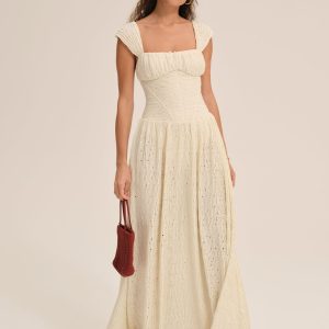 Erika Bustier Maxi Dress — Natural