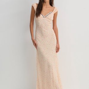 Emmaline Maxi Dress — Peach
