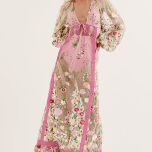 Luna Maxi Dress — Pink