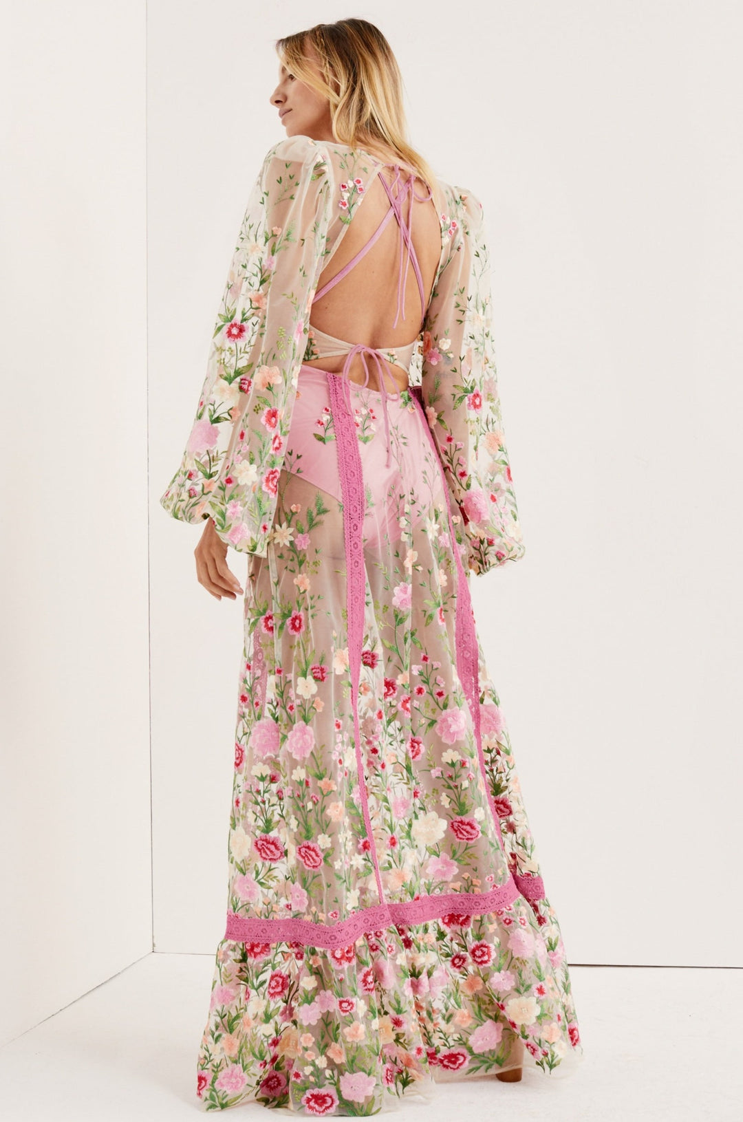 Luna Maxi Dress — Pink - Image 3