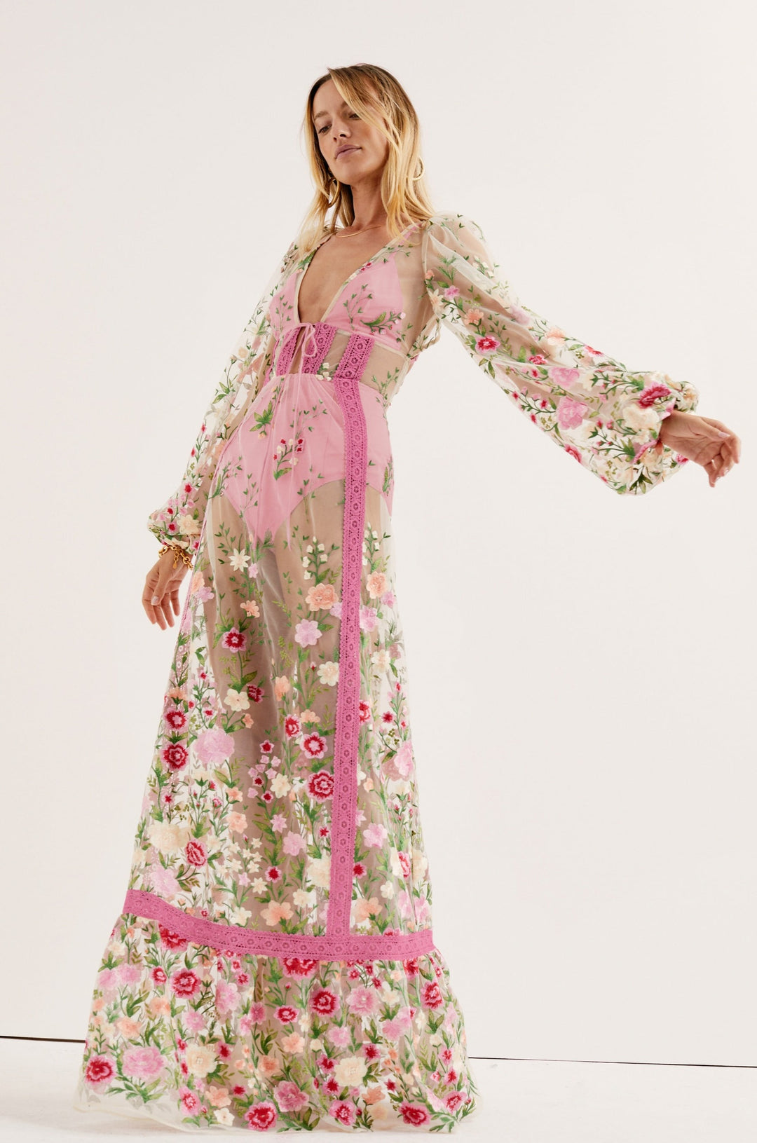 Luna Maxi Dress — Pink - Image 5