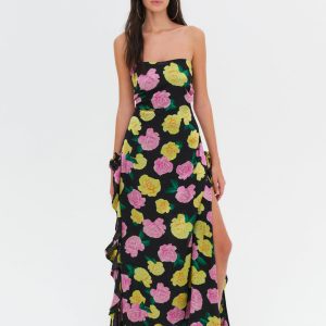 Madison Strapless Maxi Dress — Black