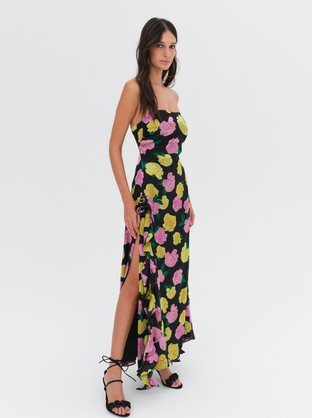 Madison Strapless Maxi Dress — Black - Image 2