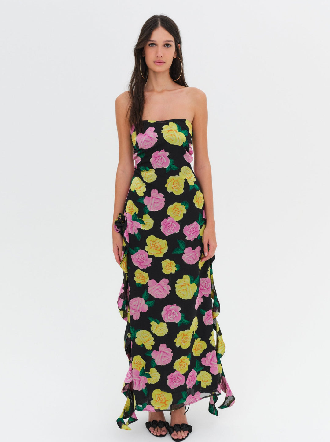 Madison Strapless Maxi Dress — Black - Image 3